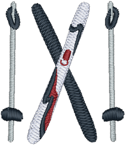 Usa Skis Embroidered Icon