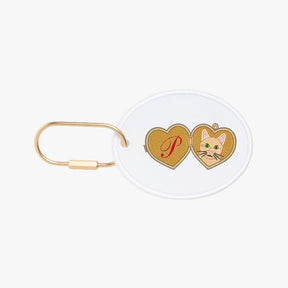Valentine's Day Cat Oval Charm