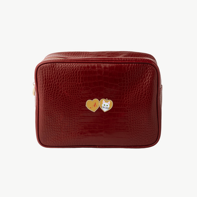 Valentine's Day Cat Croc Pouch