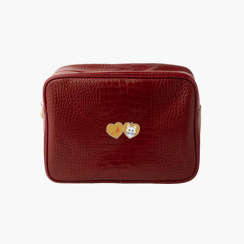 Valentine's Day Cat Croc Pouch