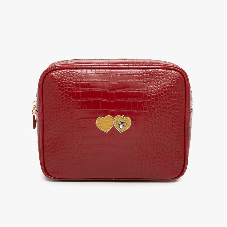 Valentine's Day Dog Small Croc Pouch