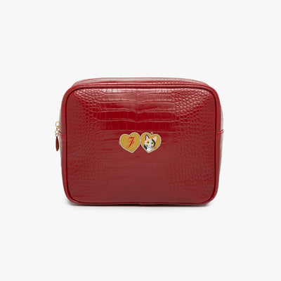 Valentine's Day Cat Small Croc Pouch