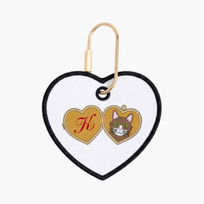 Cat Locket Heart Charm