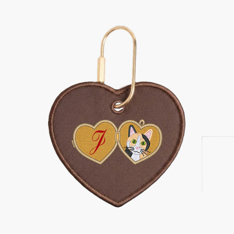 Cat Locket Heart Charm