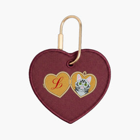 Cat Locket Heart Charm