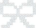 White Cross Stitch Bow