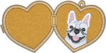 White Frenchie Locket