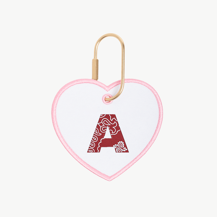 Bandana Initial Heart Charm