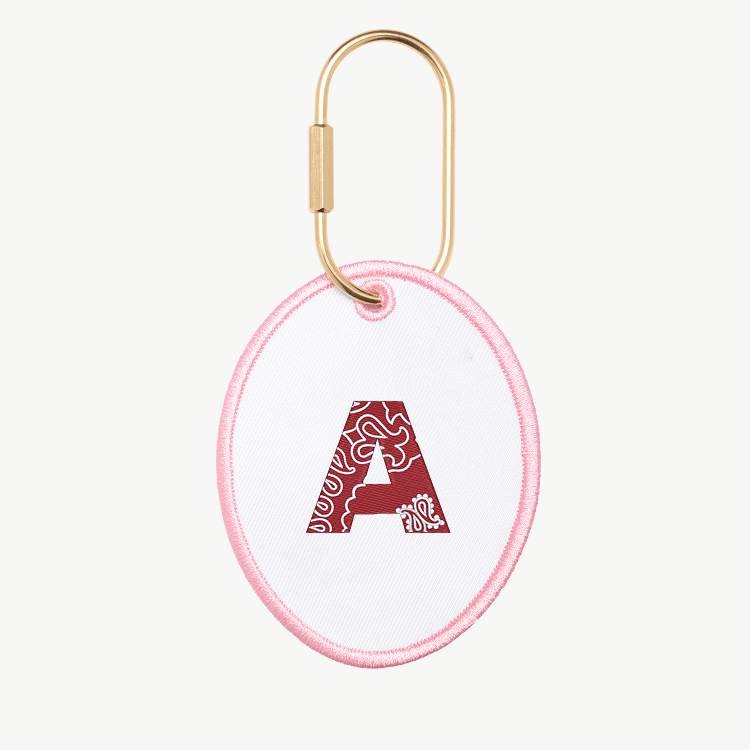 Bandana Initial Oval Charm