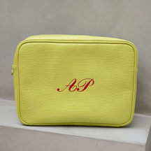 Monogram Croc Pouch