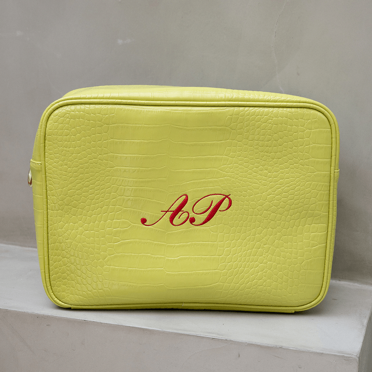 Classic Monogram Croc Pouch