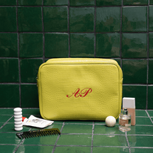 Monogram Croc Pouch