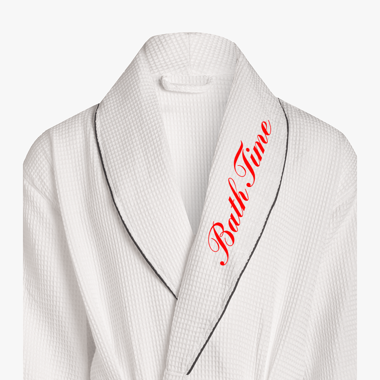 Custom Text Waffle Robe