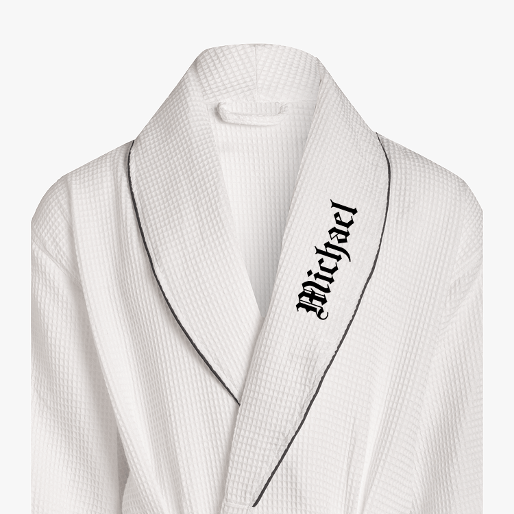 Custom Text Waffle Robe